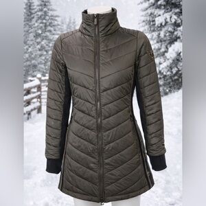 Alp N Rock Quilted Jacket Olive Green | Size M | Luxe Ski Style